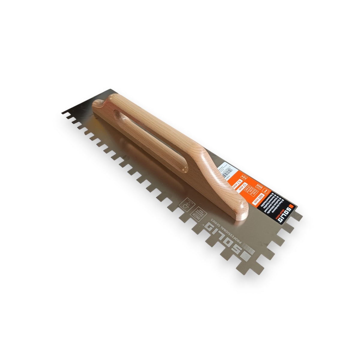 GLETIERA CU DINTI 48X13 CM MANER DE LEMN