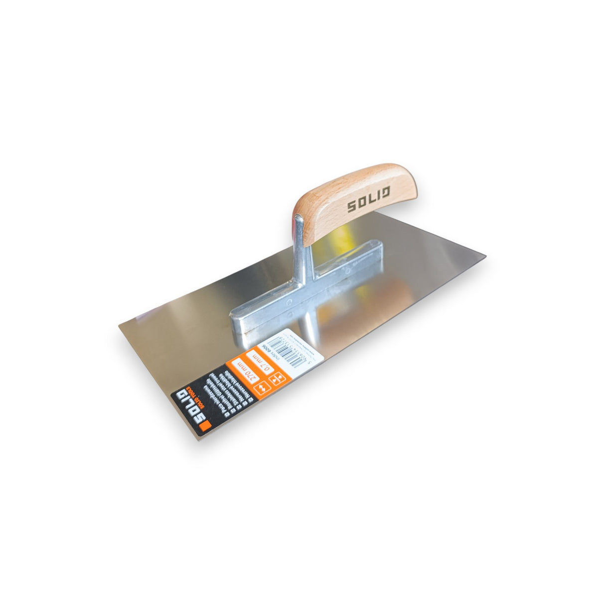 GLETIERA SOLID DIN INOX 27CM MANER DE LEMN