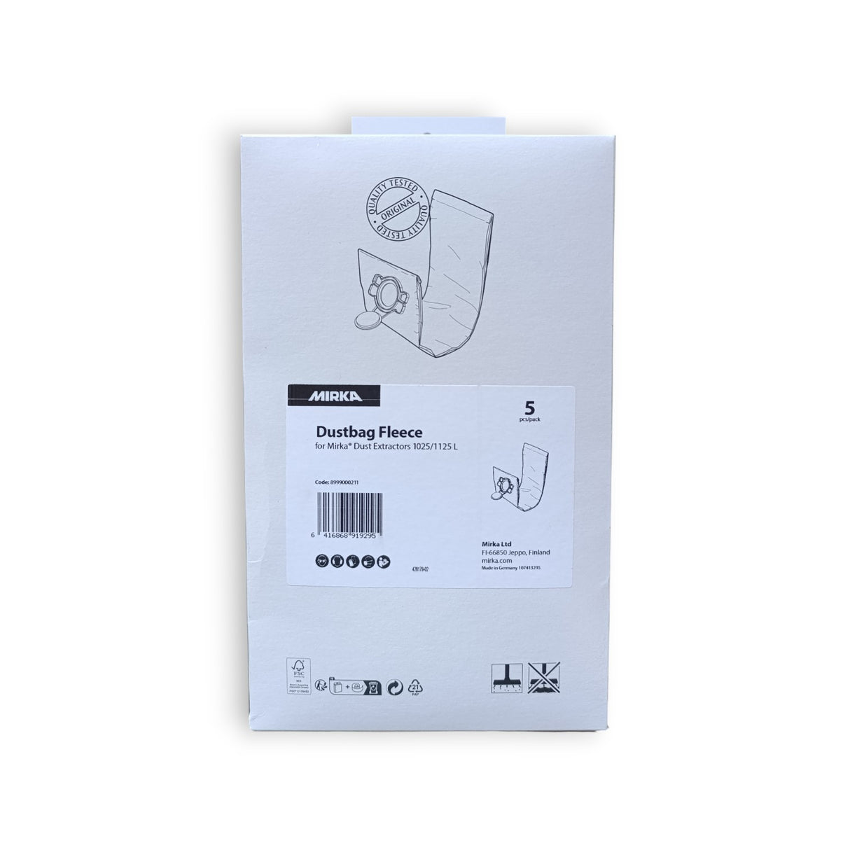 SAC ASPIRATOR MIRKA 1025/1125L